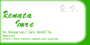 renata imre business card